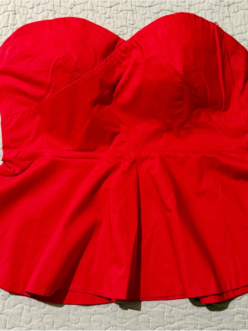 New York & Company Red Strapless Peplum Bustier